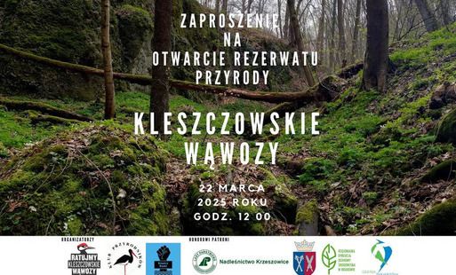 Zdjęcie do Zapraszamy na otwarcie Rezerwatu Przyrody "Kleszczowskie Wąwozy"