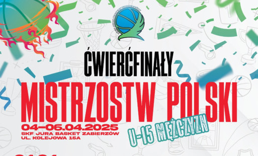 Zdjęcie do Ćwierćfinały Mistrzostw Polski U-15 Mężczyzn z udziałem koszykarzy SKF Jura Basket