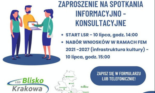 Zdjęcie do LGD Blisko Krakowa zaprasza na bezpłatne spotkania informacyjno-konsultacyjne