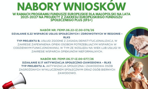 Zdjęcie do Lokalna Grupa Działania Blisko Krakowa ogłasza nabory wniosk&oacute;w o dofinansowanie projekt&oacute;w
