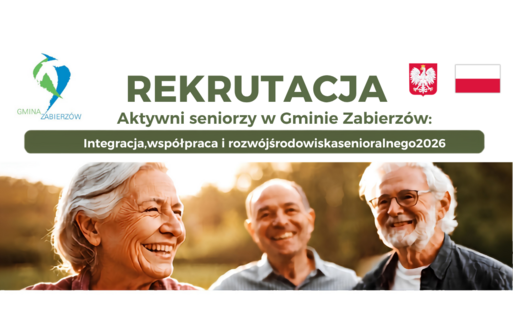 Zdjęcie do Nab&oacute;r do projektu &bdquo;Aktywni seniorzy w Gminie Zabierz&oacute;w &ndash; integracja, wsp&oacute;łpraca i rozw&oacute;j środowiska senioralnego 2026&rdquo;.    
