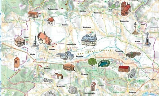 Zdjęcie do Pierwsza mapa rysunkowa Gminy Zabierz&oacute;w &ndash; SKARBY GMINY ZABIERZ&Oacute;W 