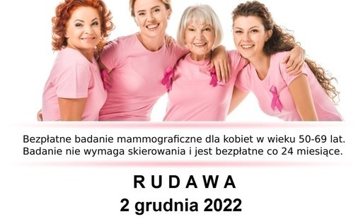 Zdjęcie do Bezpłatne badania mammograficzne w Rudawie - 02.12.2022