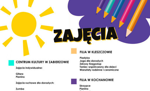 Zdjęcie do Zapisy na zajęcia w Samorządowym Centrum Kultury! 