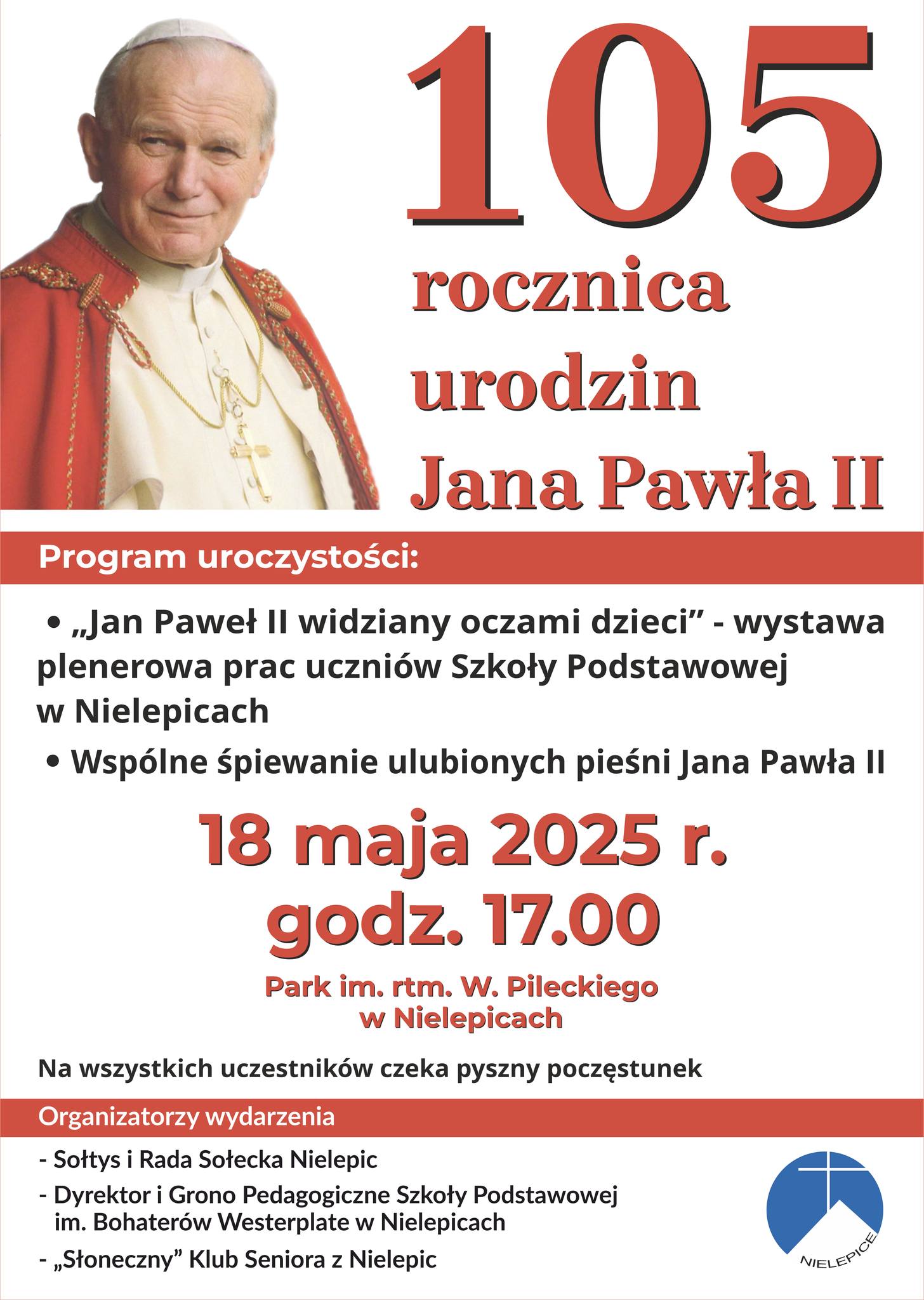 105 rocznica urodzina Papieża plakat