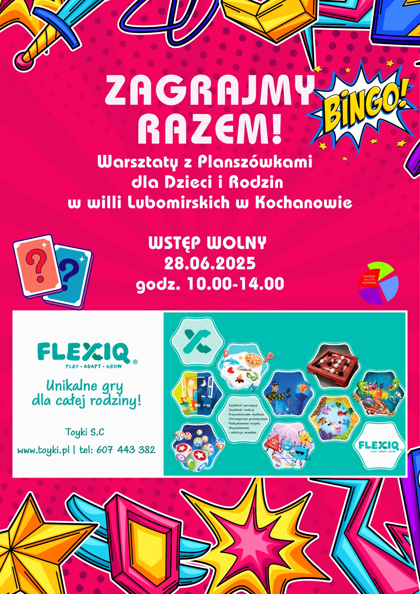 Planszówkowa sobota dla Rodzin w&nbsp;Willa Lubomirskich w&nbsp;Kochanowie filia SCKiPGZ