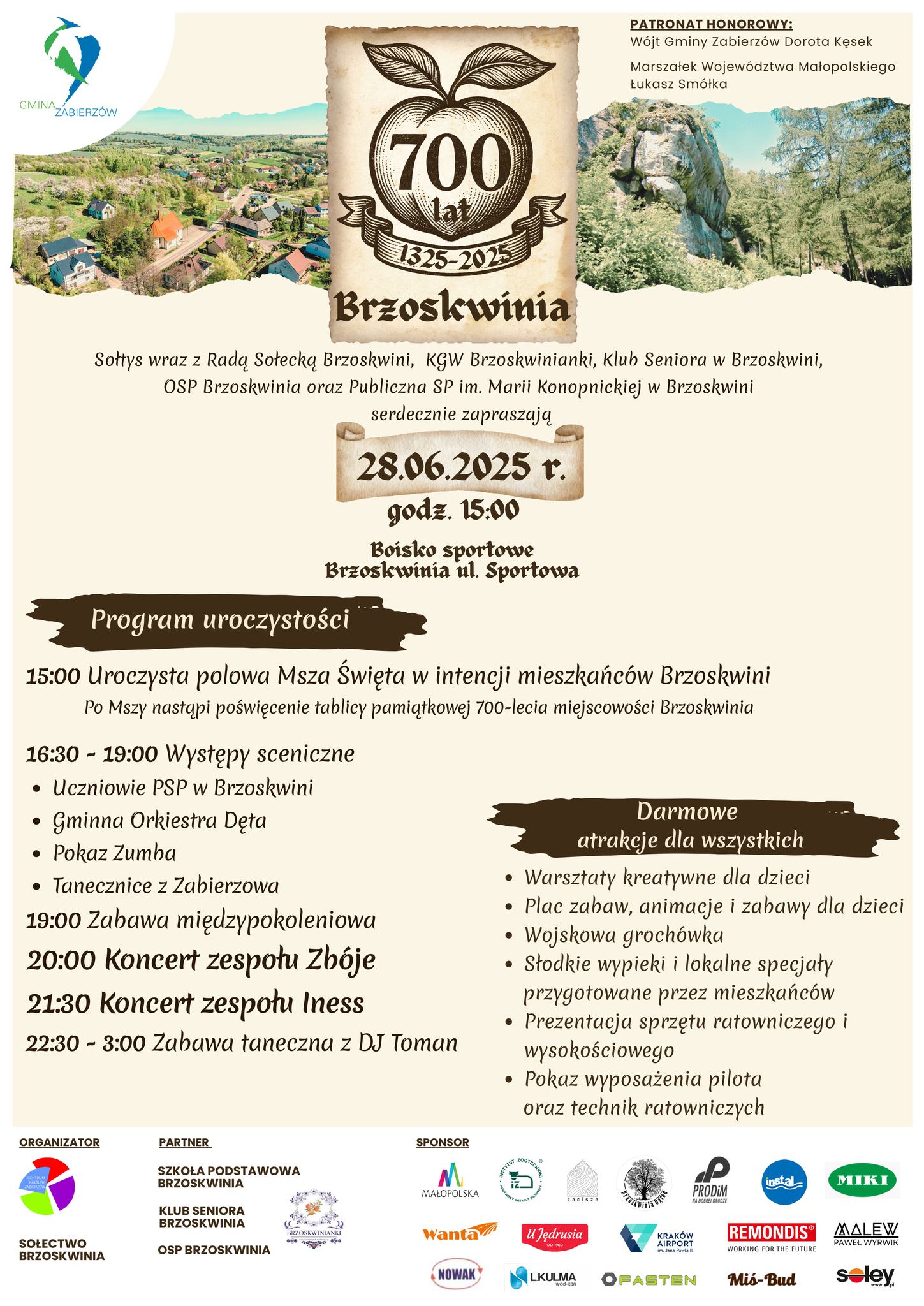 700 lat Brzoskwini