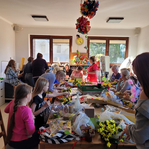 Zajęcia w ramach akcji „Recyklingowe Stroiki Wielkanocne”