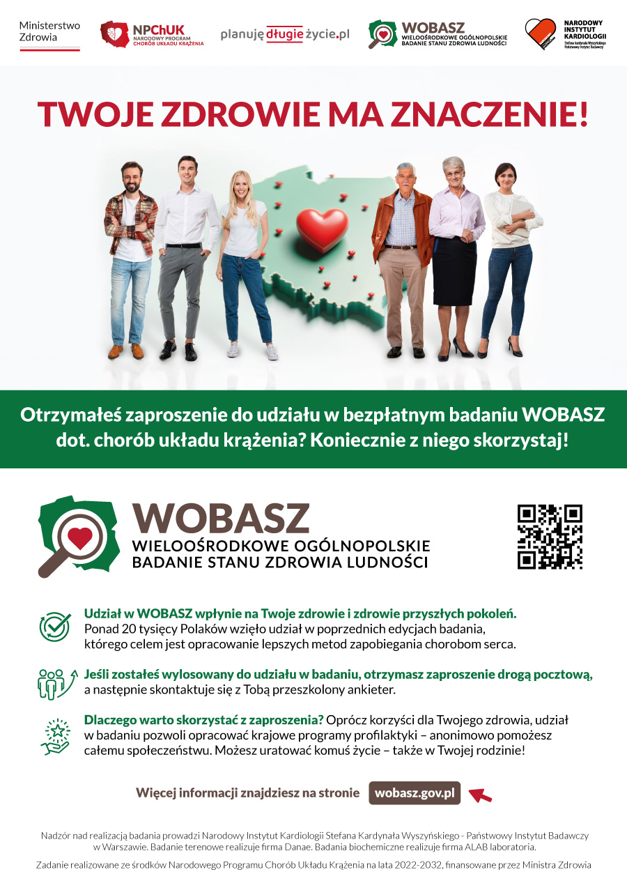 Badanie zagrożenia populacji polskiej chorobami układu krążenia
