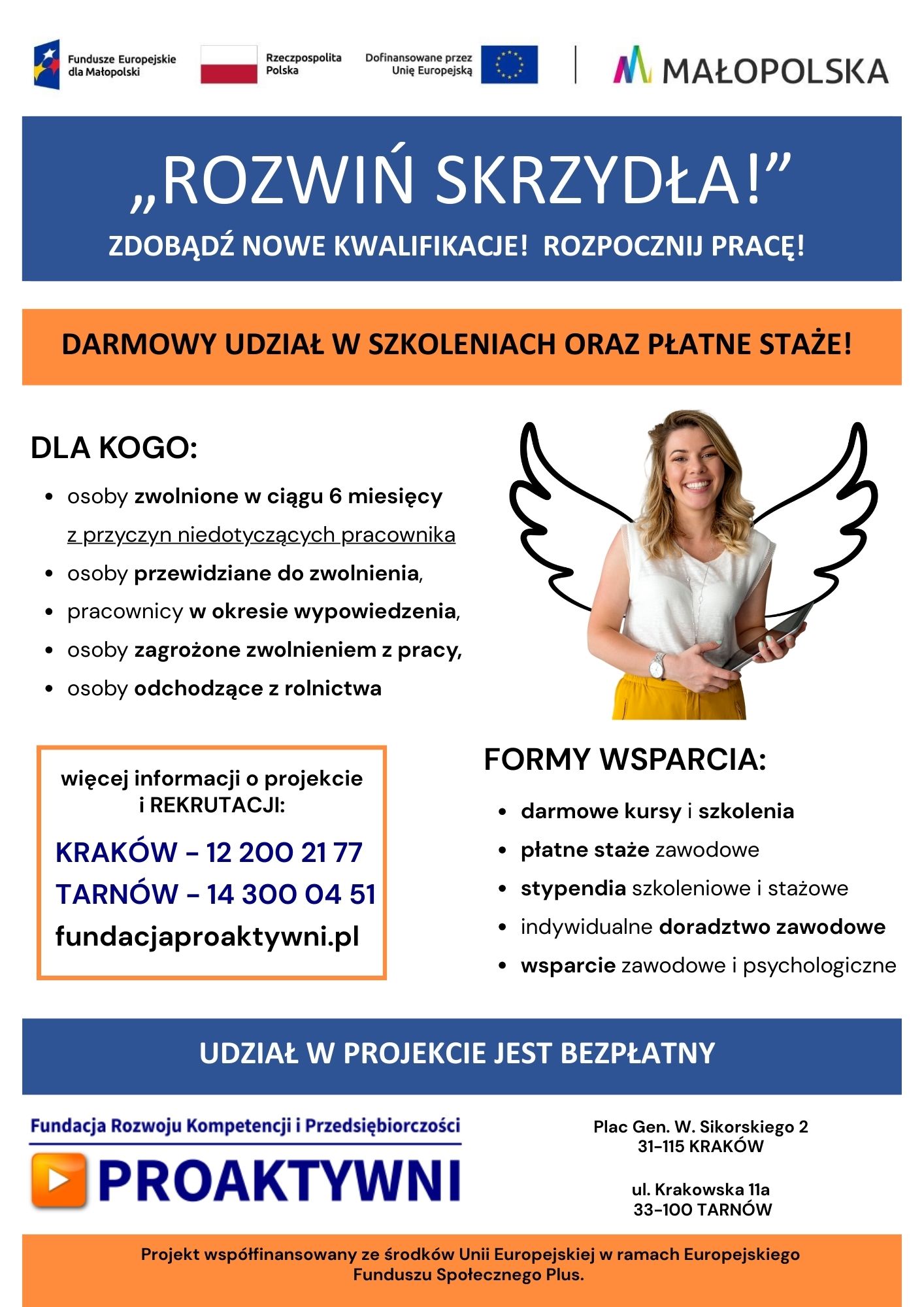 Plakat projektu Rozwiń szkrzydła
