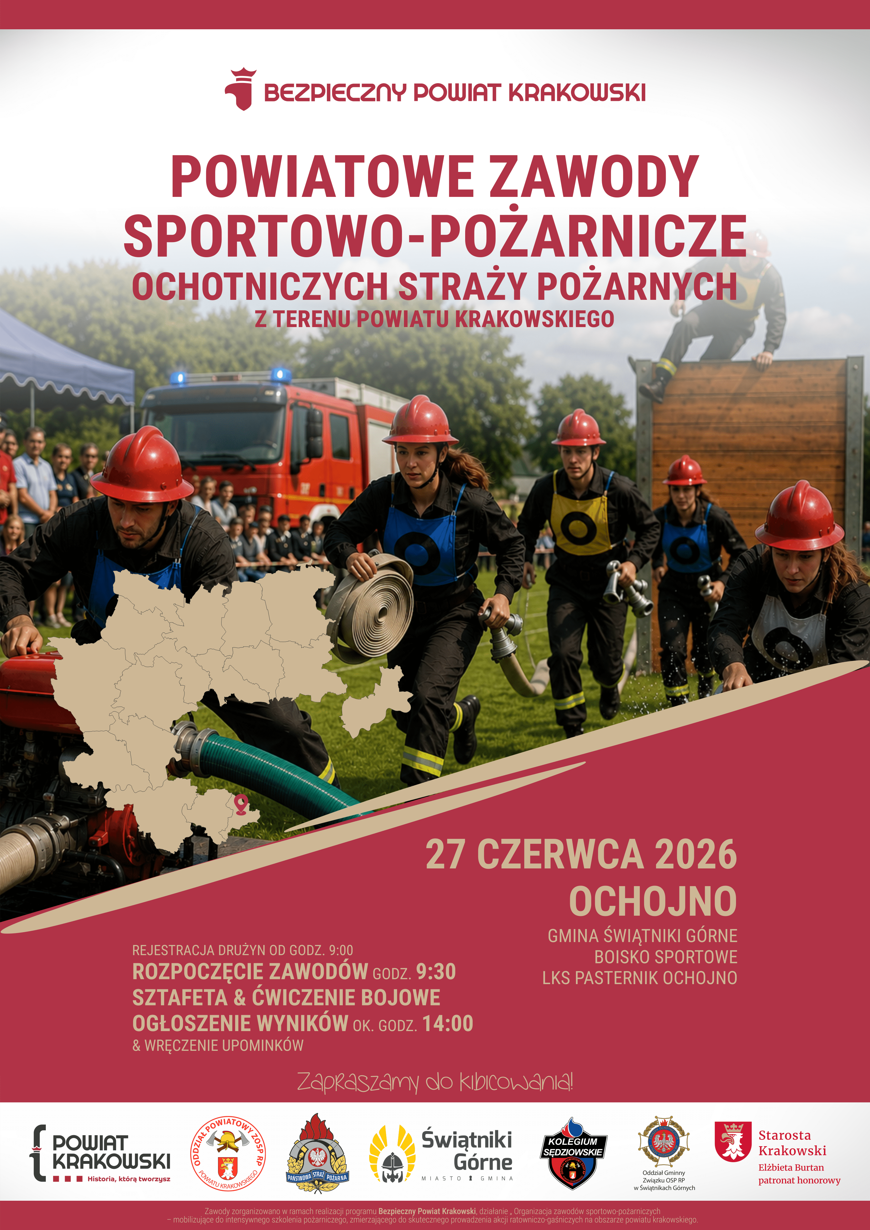 Plakat powiatowych zawodów OSP
