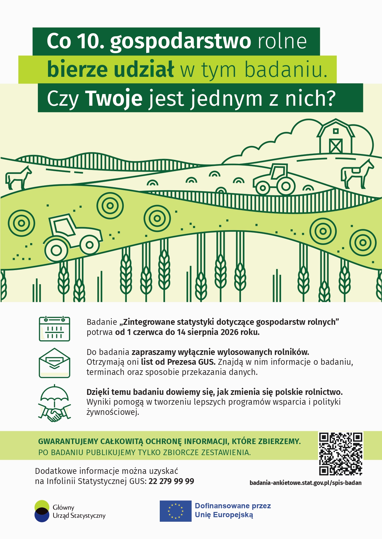 Plakat Zintegrowane statystyki dotyczące gospodarstw rolnych