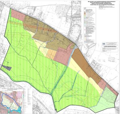 Mapa: Miejscowy plan zagospodarowania przestrzennego sołectwa Brzezie w części obejmującej tereny od południowej krawędzi drogi powiatowej nr 2128 K w kierunku południowym Plan obowiązuje od dnia 28 marca 2018 r.