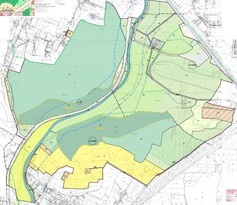 Mapa: Miejscowy plan zagospodarowania przestrzennego obszaru "Otulina Rezerwatu Przyrody Skała Kmity" Plan obowiązuje od dnia 9 sierpnia 2017 r.