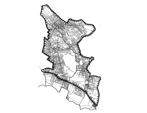 Mapa: Bolechowice, Brzezie, Ujazd i Zelków - w części obejmującej tereny od południowej krawędzi drogi powiatowej nr 2128 K w kierunku północnym