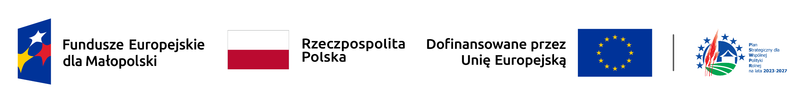 Belka logotypów informująca o dofinansowaniu