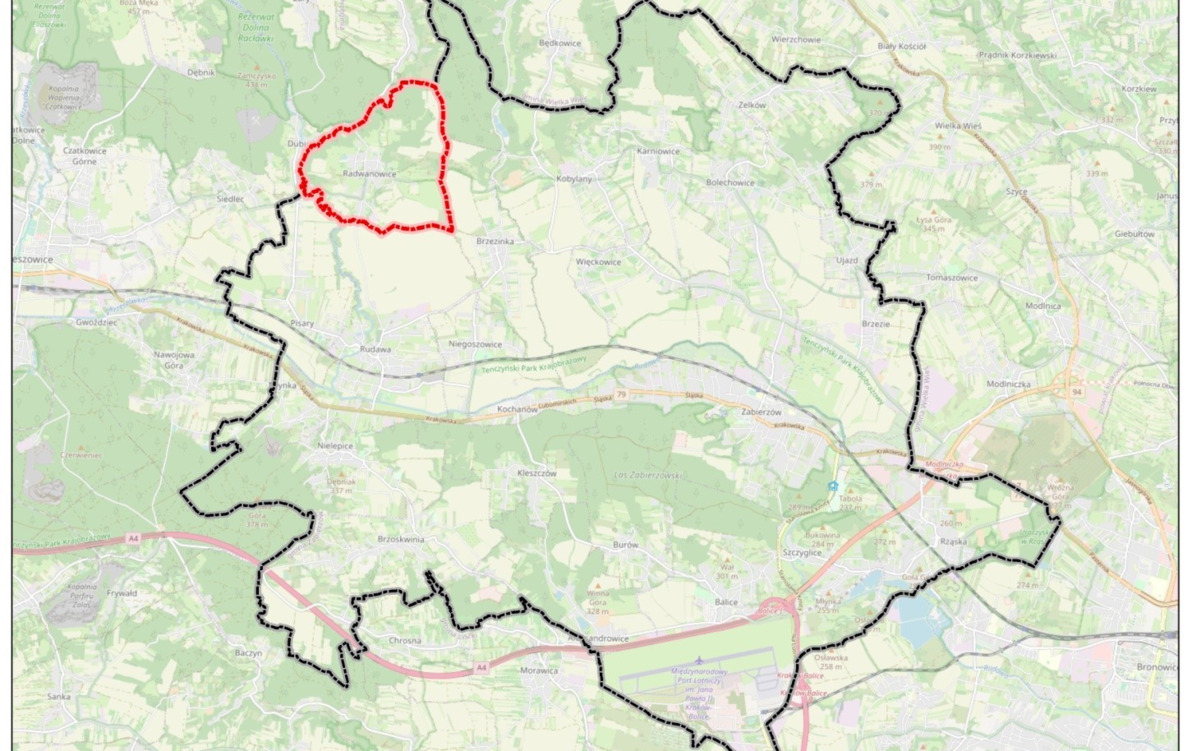 Ogłoszenie Wójta Gminy Zabierzów o wyłożeniu do publicznego wglądu projektu miejscowego planu zagospodarowania przestrzennego sołectwa Radwanowice w gminie Zabierzów wraz z prognozą oddziaływania na ś