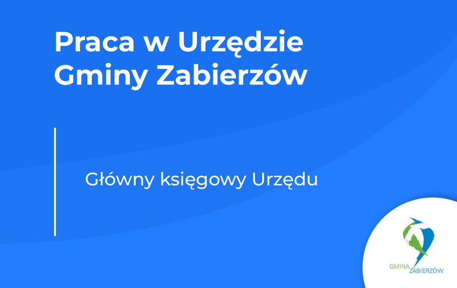 Konkurs na wolne stanowisko pracy – Główny księgowy Urzędu