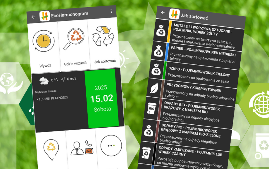 Zachęcamy Was do korzystania z aplikacji EcoHarmonogram